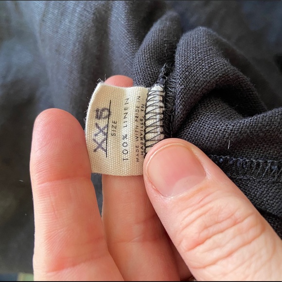 Elizabeth Suzann Josephine Tunic black linen XXS - Picture 6 of 7